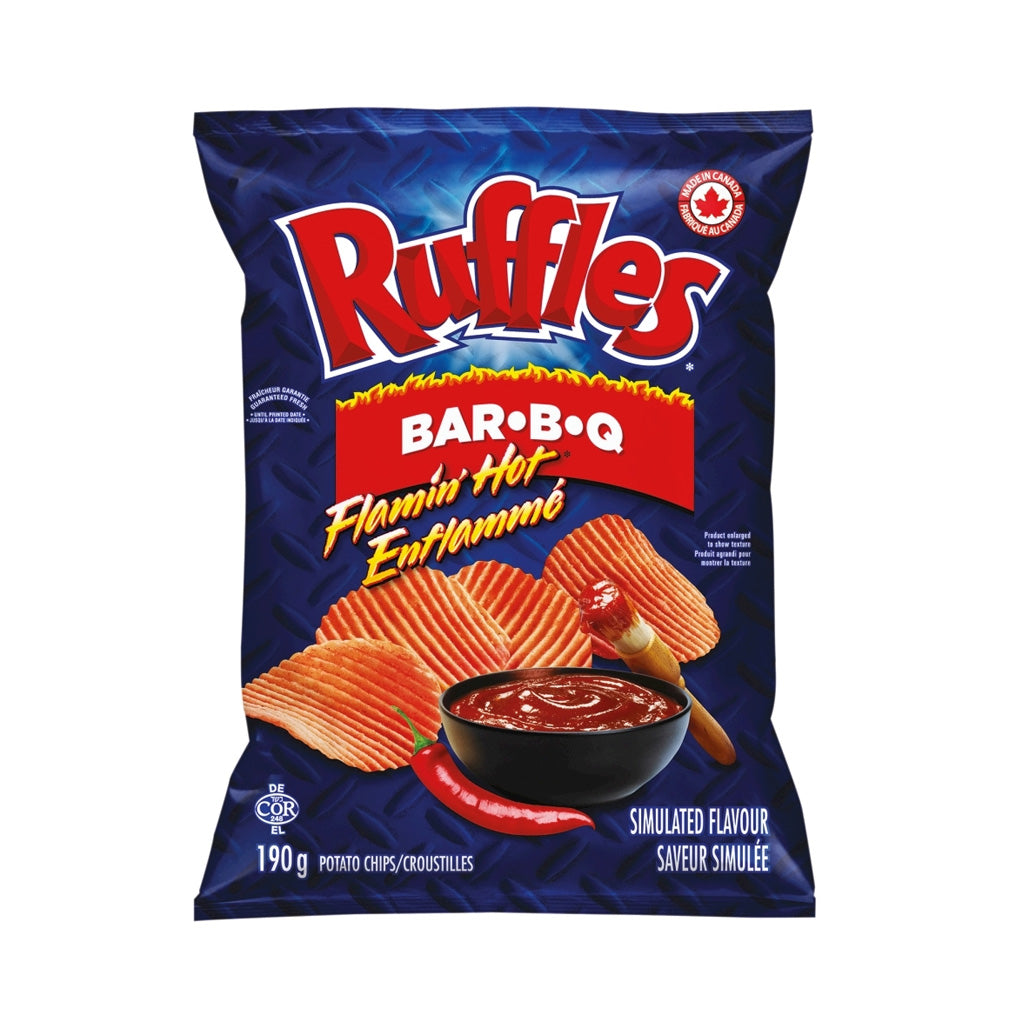 Ruffles Flaming Hot BBQ Potato Chips