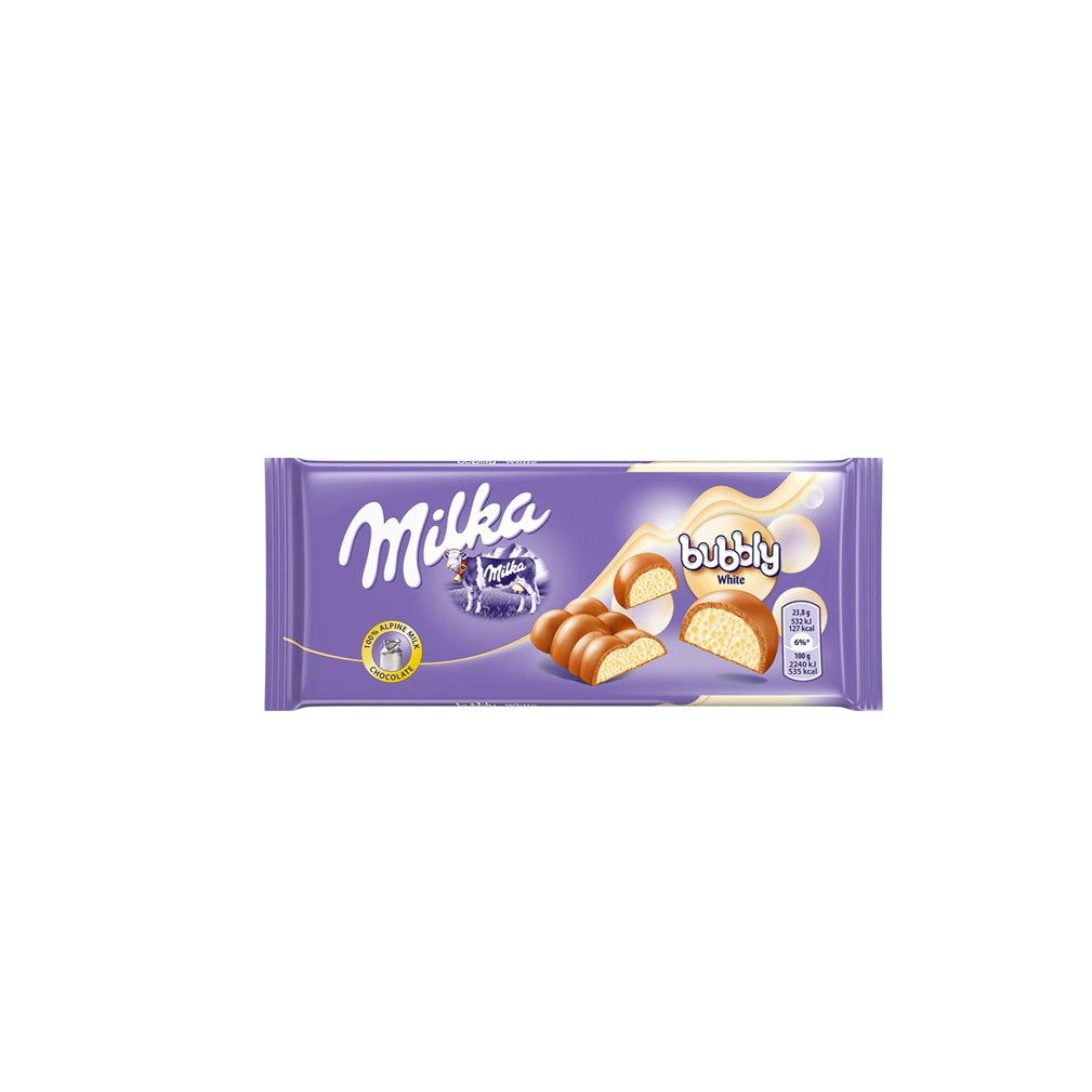 MILKA  Chocolate Bubbly White 95g cs15