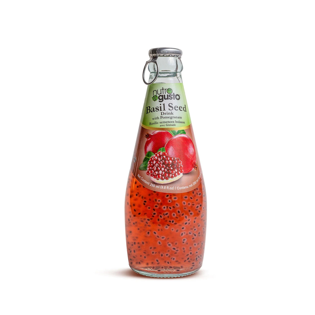Nutrogusto Basil Seed Drink with Pomegranate Juice 290ml/24