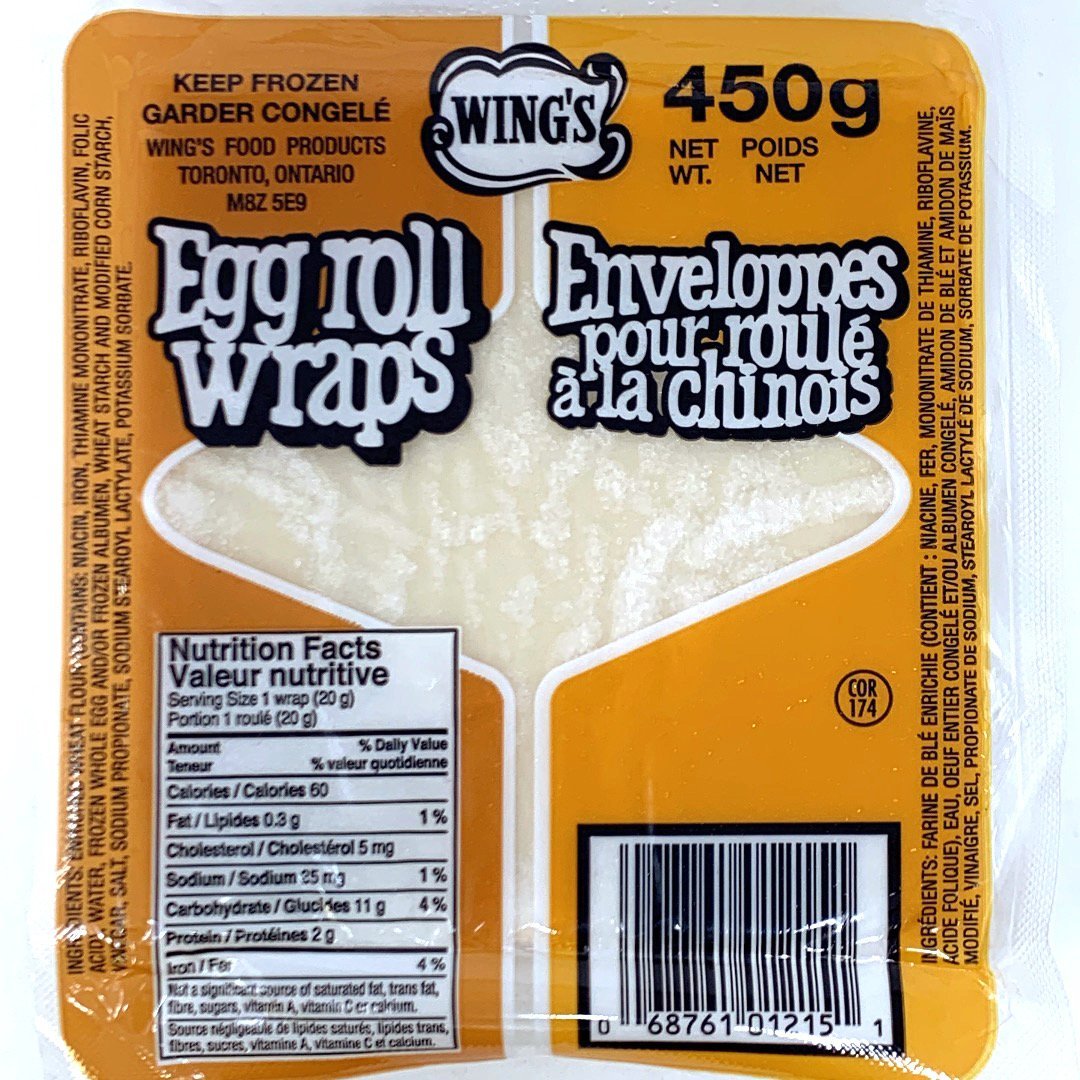 01204 Egg Roll Wraps - Wing's Food Products