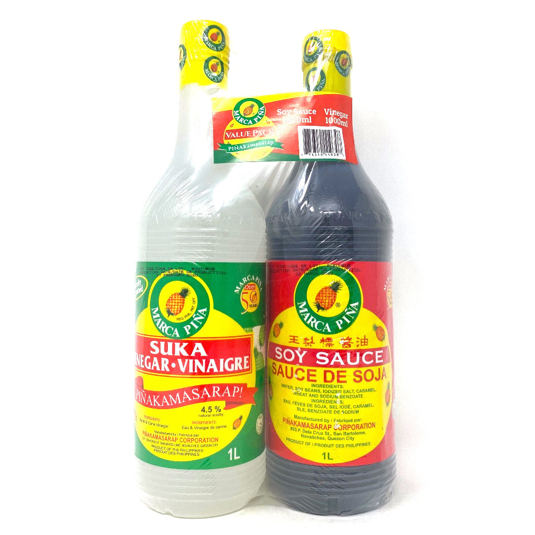 Marca Pina Vinegar & Soy Sauce ValPk 1+1L